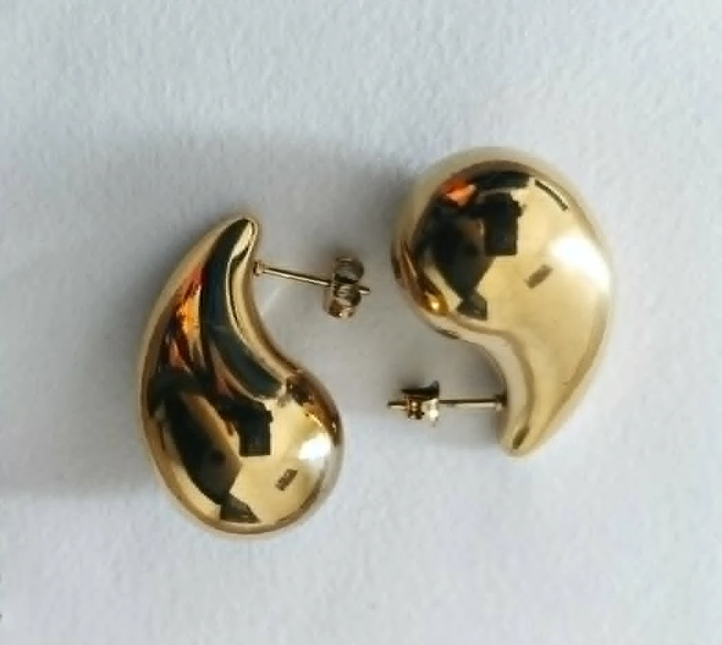 Boucles D'Oreilles Gouttes d'Eau - Acier Inoxydable